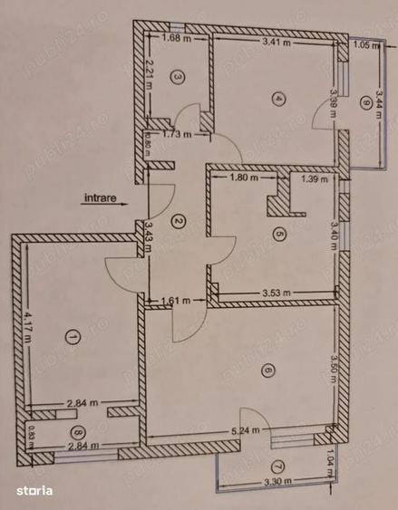 Apartament cu 3 camere în Tudor Vladimirescu