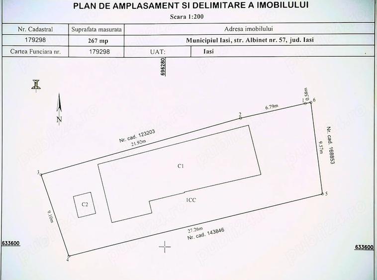 Teren de 267 mp, în Podul de Fier