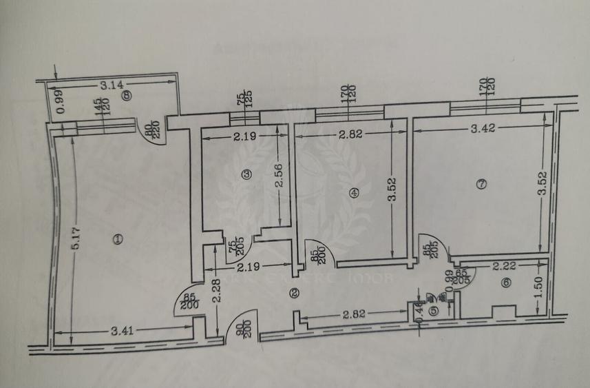 Apartament cu 3 camere decomandat, mobilat în Republicii