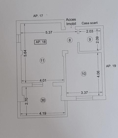 Apartament cu 2 camere în Nord