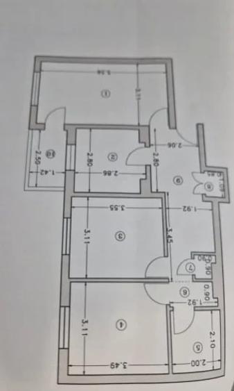 Apartament cu 3 camere decomandat în Dristor