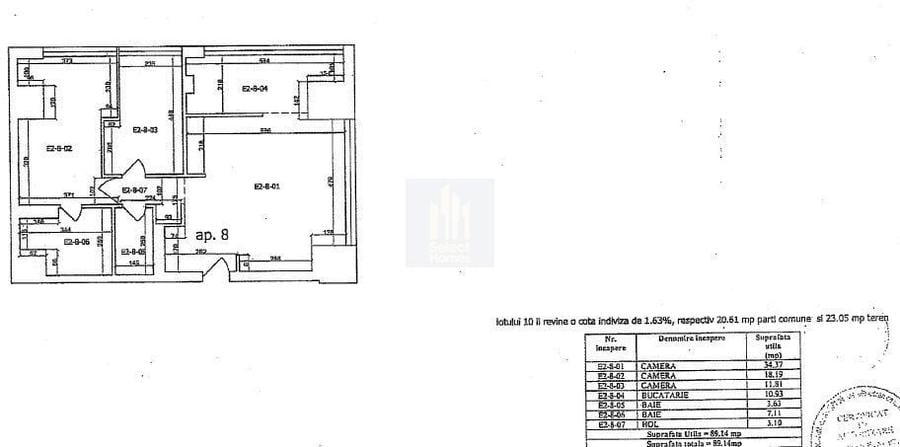 Apartament cu 3 camere în Eminescu