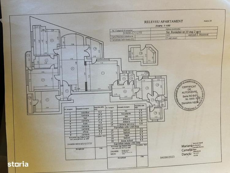 Apartament cu 4 camere în Central