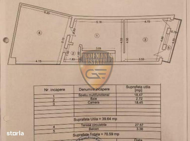 Apartament cu 3 camere în Ultracentral