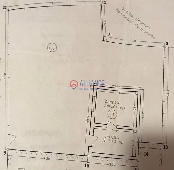 Casă cu 2 camere nedecomandat cu Canalizare în Brătianu