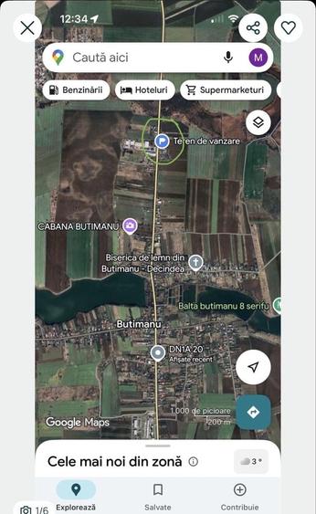 Teren de 6700 mp, în Butimanu