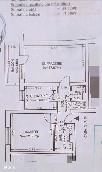 Apartament cu 2 camere decomandat în Gara