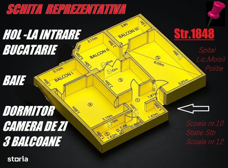 Apartament cu 2 camere în Central