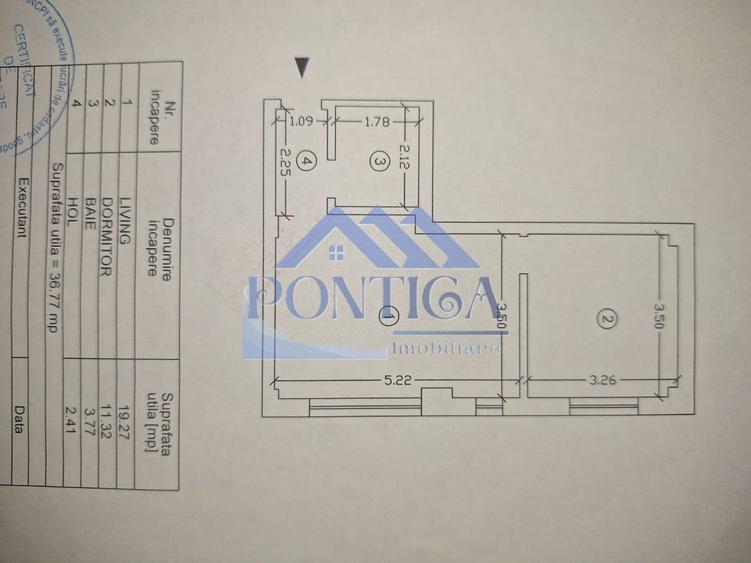 Apartament cu 2 camere semidecomandat, mobilat în Nord