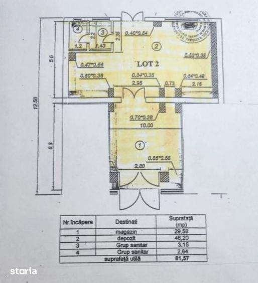 Spațiu comercial, de 81.57 mp, în Tei