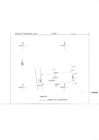 Teren Construcții intravilan de 442 mp, în Ghiroda