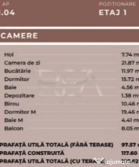 Apartament cu 4 camere decomandat în Ferdinand