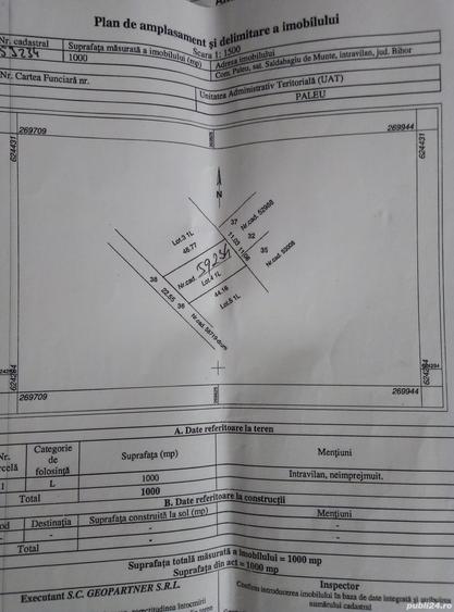 Teren de 1000 mp, în Săldăbagiu de Munte