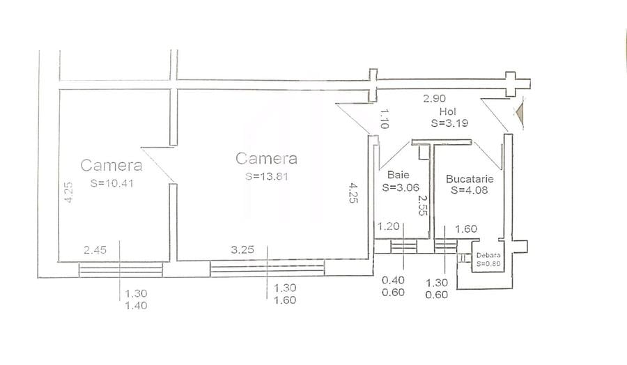 Apartament cu 2 camere în Cedonia