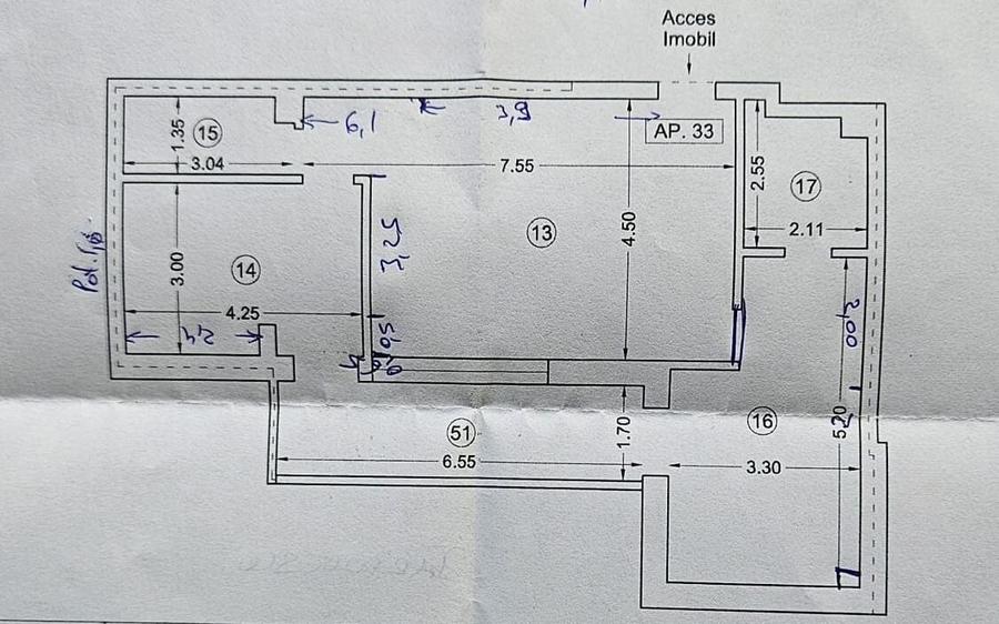 Apartament cu 3 camere decomandat, mobilat în Pipera