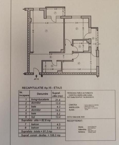 Apartament cu 3 camere decomandat, mobilat în Albert