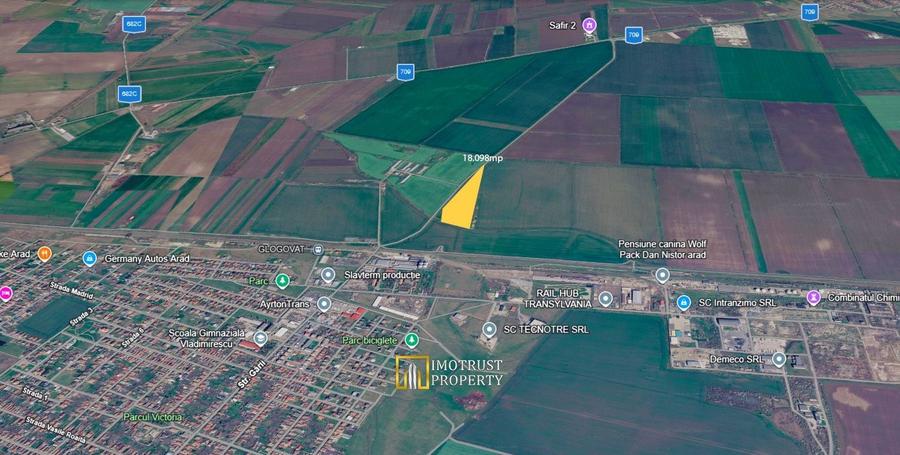Teren agricol extravilan de 18098 mp, în Vladimirescu