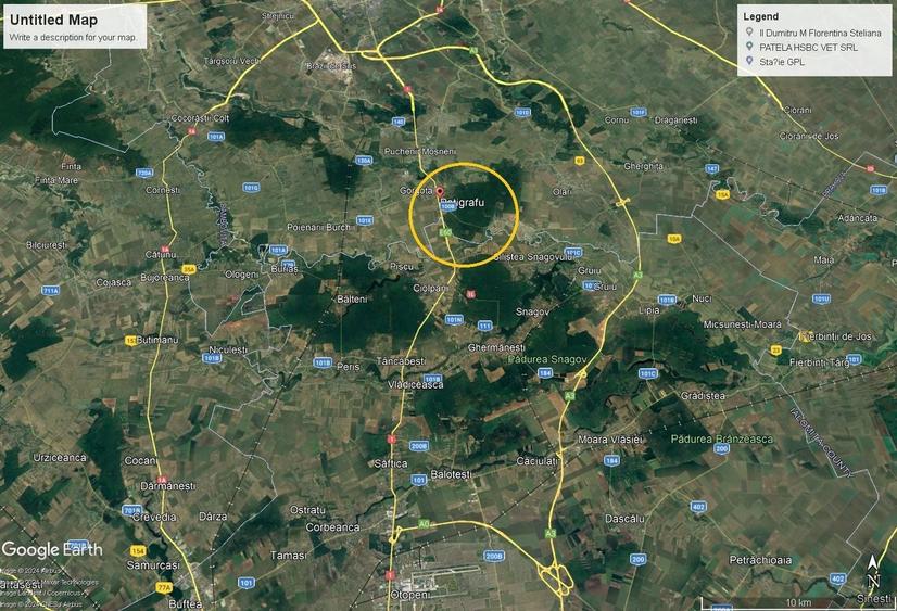 Teren Construcții intravilan de 4958 mp, în Potigrafu