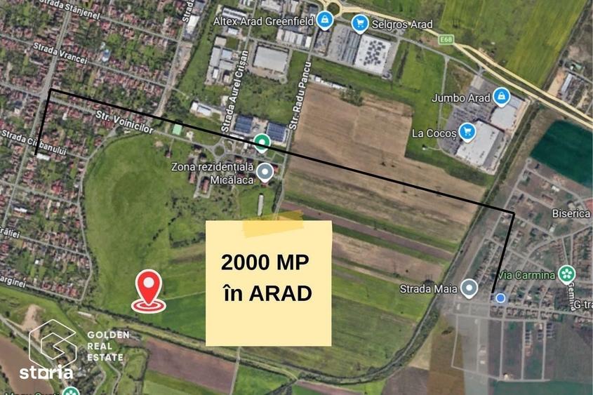 Teren intravilan arabil, 2000 mp, Arad - 1