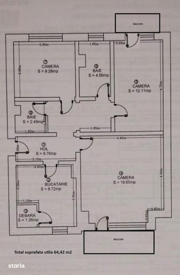 Apartament cu 3 camere decomandat, mobilat în Iosefin