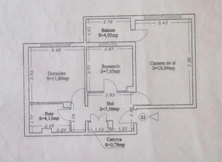 Apartament cu 2 camere decomandat în Km 5