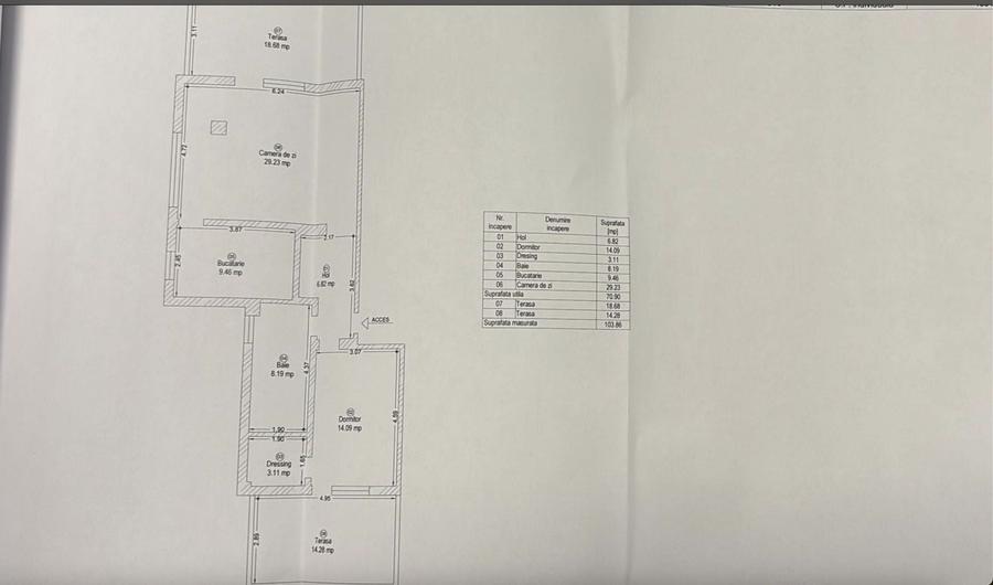 Apartament 2 camere cu terase de 33 mp - 2