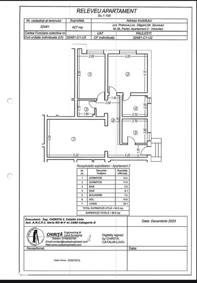 APARTAMENT CU 3 CAMERE/ PAULESTI-GAGENI/PRAHOVA - 1