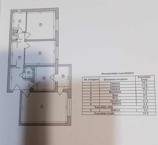 Apartament cu 3 camere decomandat în Colentina