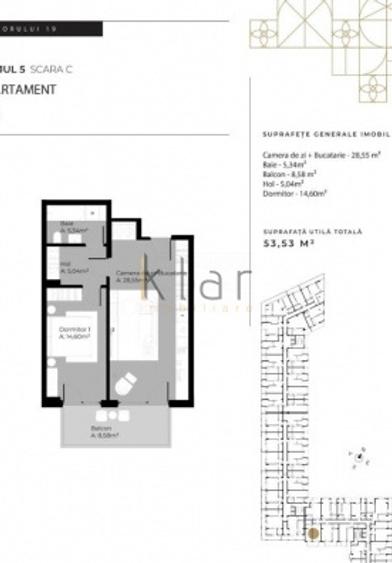 Apartament 2 camera 53.53mp, balcon 8,58mp, Sopor-Baza Sportiva - 4