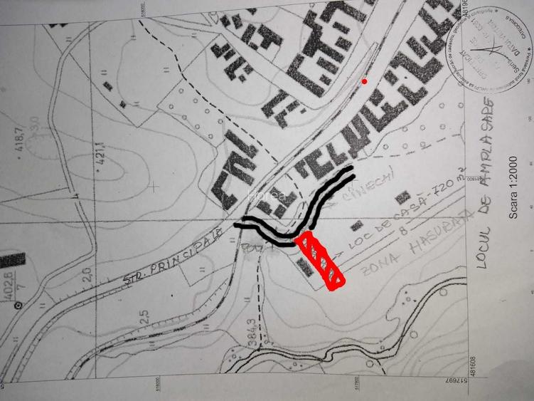 Vand teren intravilan pentru constructia unei case,720 m2,Saes, langa Sighisoara