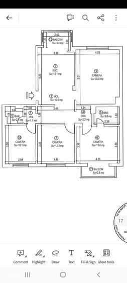 Apartament cu 4 camere în Micro 17
