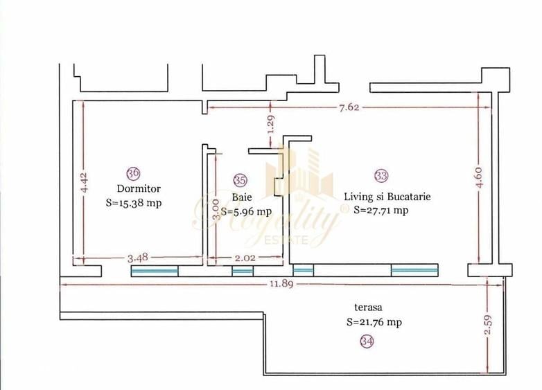 Apartament cu 2 camere în Aradului