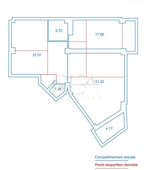 Apartament cu 4 camere decomandat în Grivița