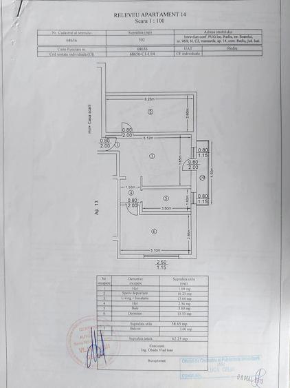 Apartament cu 2 camere semidecomandat în Central