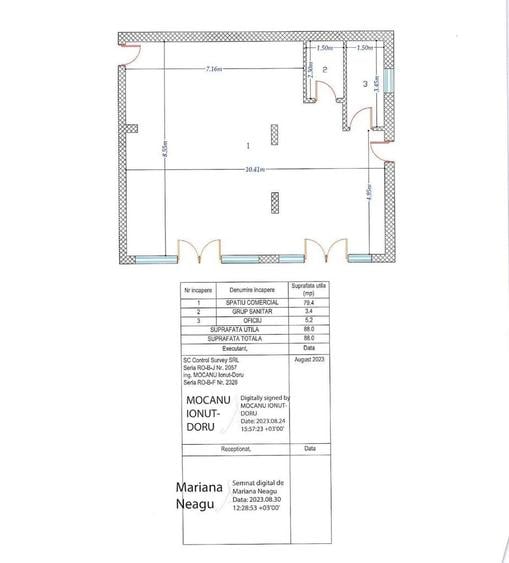 Spațiu comercial, de 88 mp, în Central