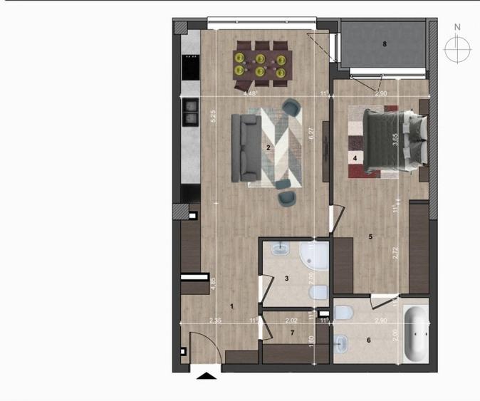 Apartament modern de închiriat în complexul Luminia – 2 camere, 70 mp, 2 bai - 16