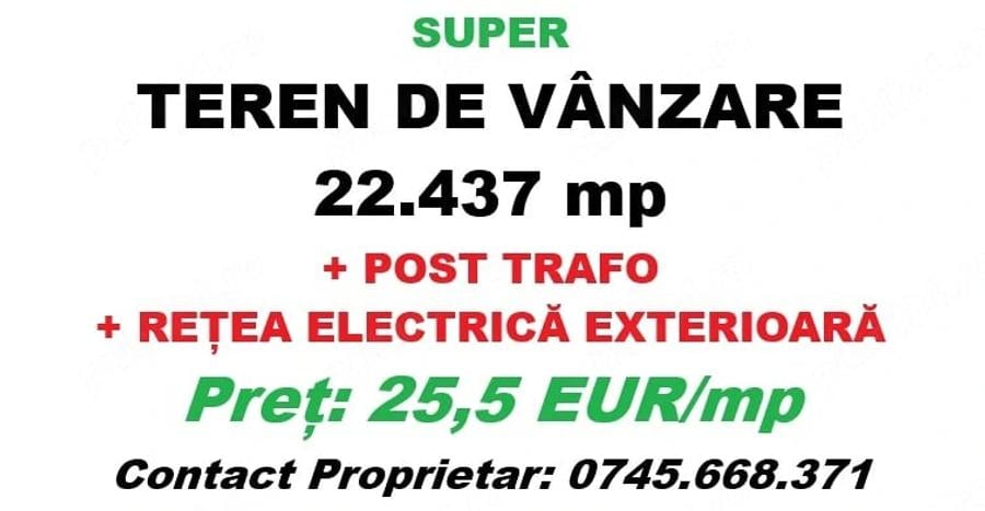 Teren de 22437 mp, în Nord
