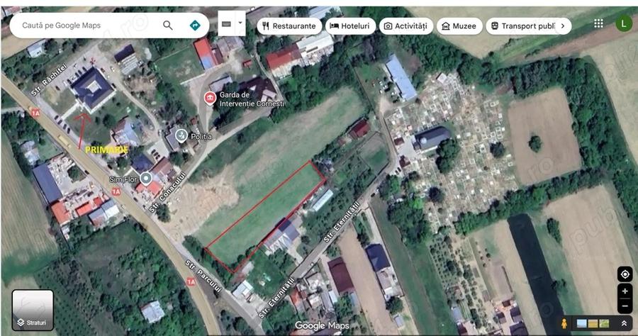 Teren Construcții intravilan de 2450 mp, în Cornești