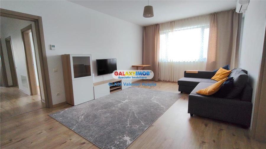 Apartament cu 3 camere semidecomandat, mobilat în Băneasa