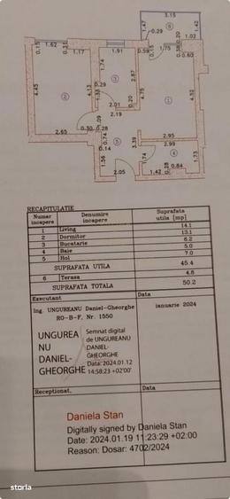 Apartament cu 2 camere decomandat în Viilor