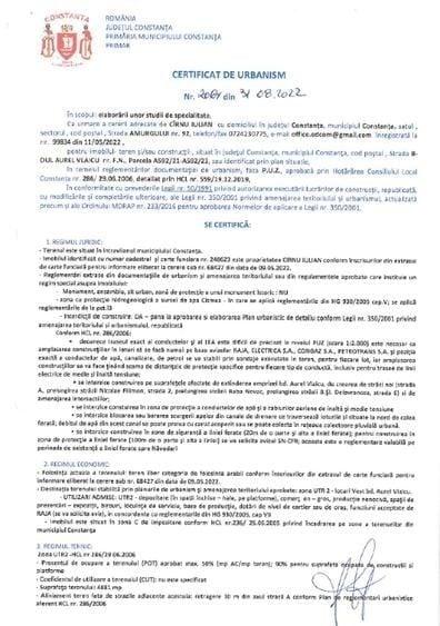 Teren de 5200 mp, în Aurel Vlaicu