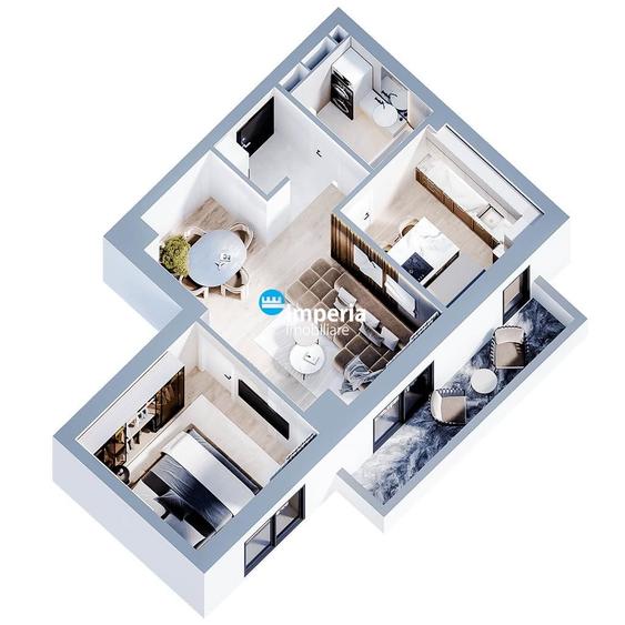 Apartament cu 2 camere în Central