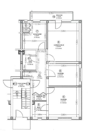 Apartament cu 3 camere semidecomandat, mobilat în Sânnicoară