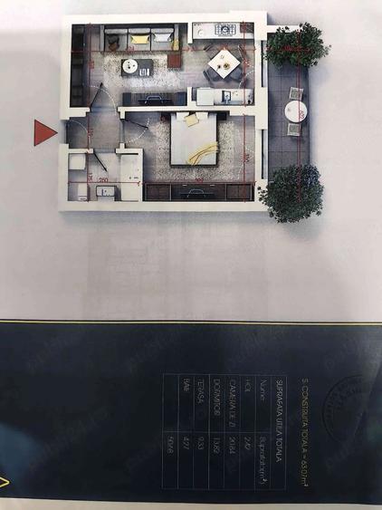 Apartament cu 2 camere semidecomandat în Titan