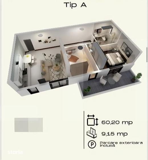 Apartament cu 3 camere în Circumvalațiunii