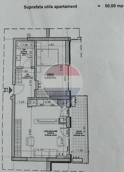 Apartament cu 2 camere decomandat, mobilat în Dacia