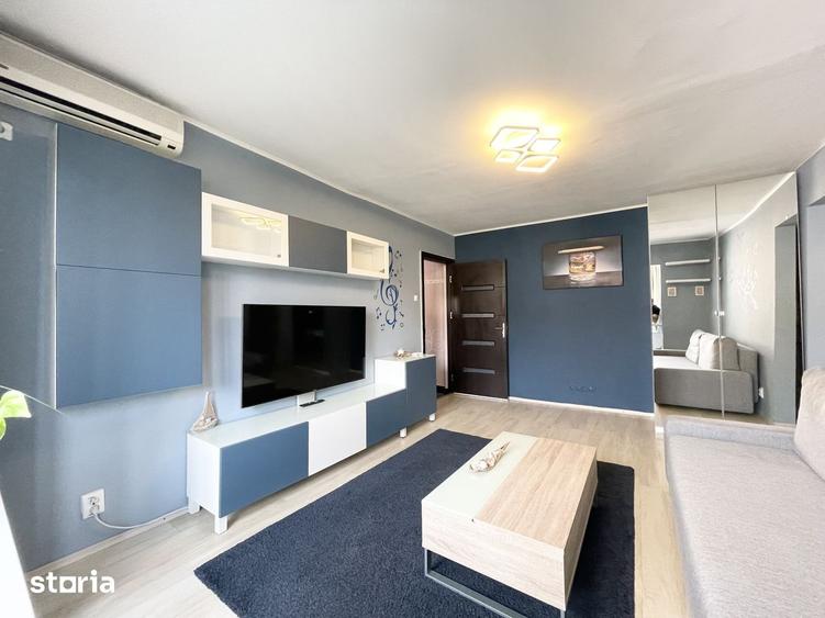Apartament cu 2 camere semidecomandat, mobilat în Girocului