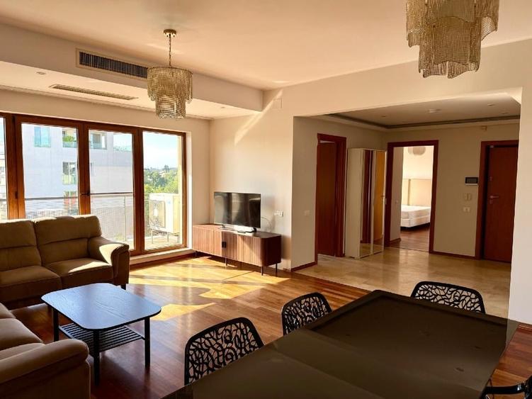 Floreasca/Parcul Verdi inchiriez apart 3 camere 90 mpu mobilat lux - 8