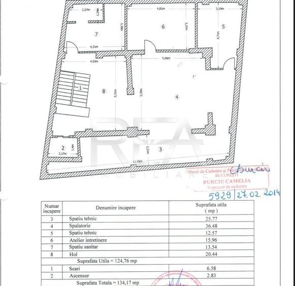 Birou, de 124.76000213623 mp, în 13 Septembrie
