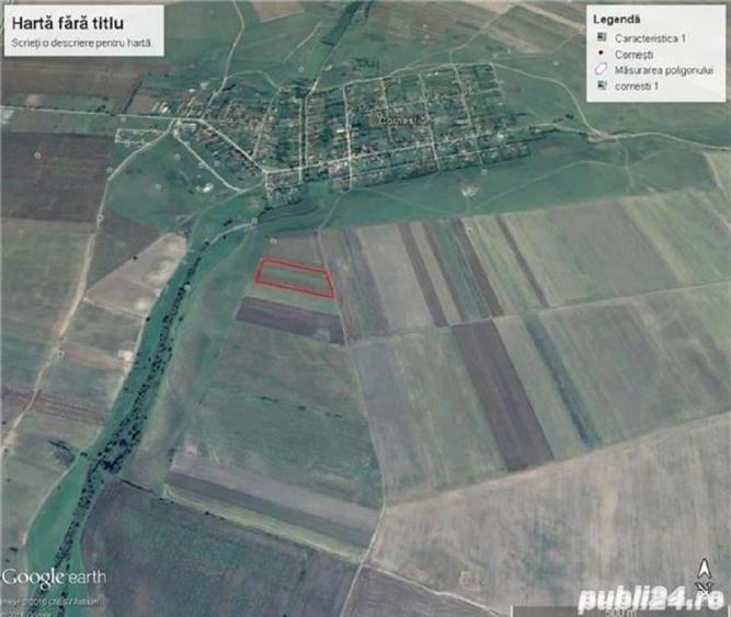 Teren de 805 mp, în Cornești